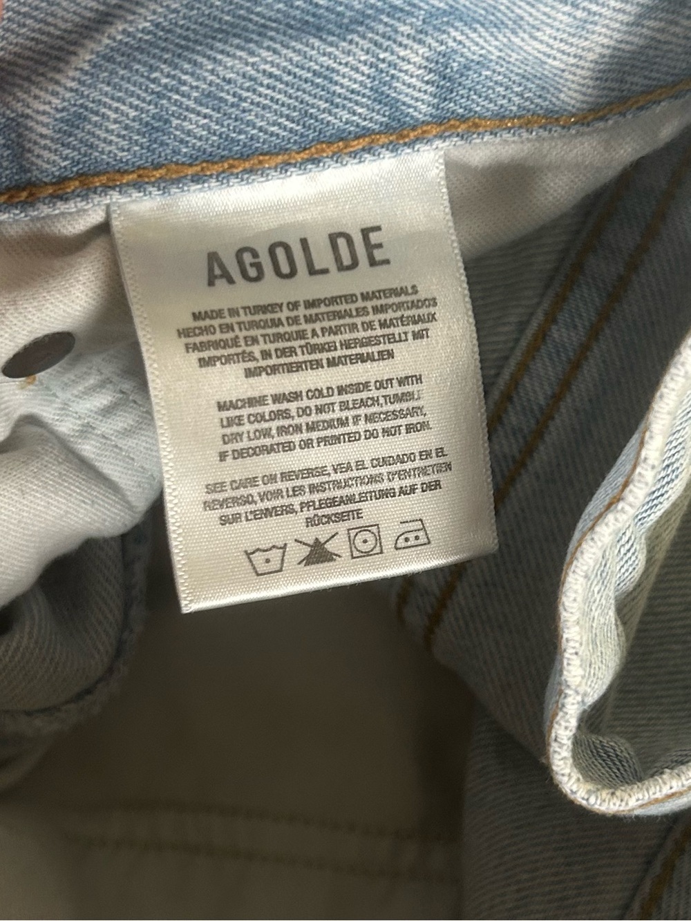 Agolde MIA mid-Rise Light Blue straight leg Denim Jeans - Picture 7 of 14